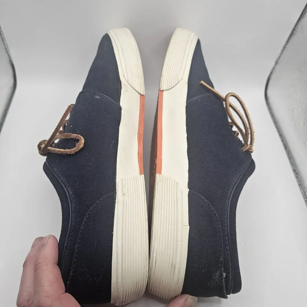 POLO PALPH LAUREN MENS CANVAS‎ FAXON LOW SNEAKER DENIM NAVY SIZE 12D